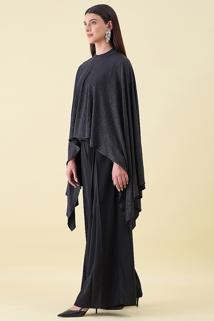 Black Moss Crepe Kaftan Set by Aakaar at Pernia's Pop Up Shop