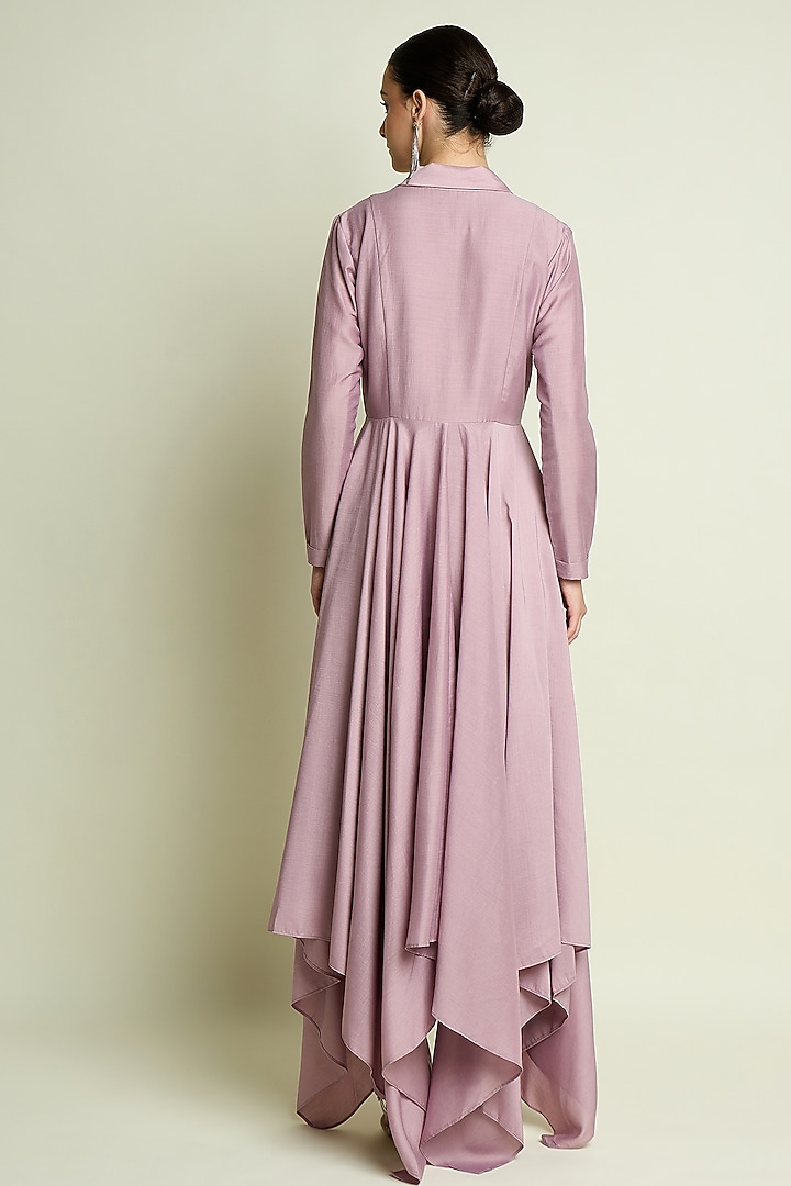Lilac Cotton Silk Handkerchief Pant Set by Aakaar at Pernia's Pop Up Shop