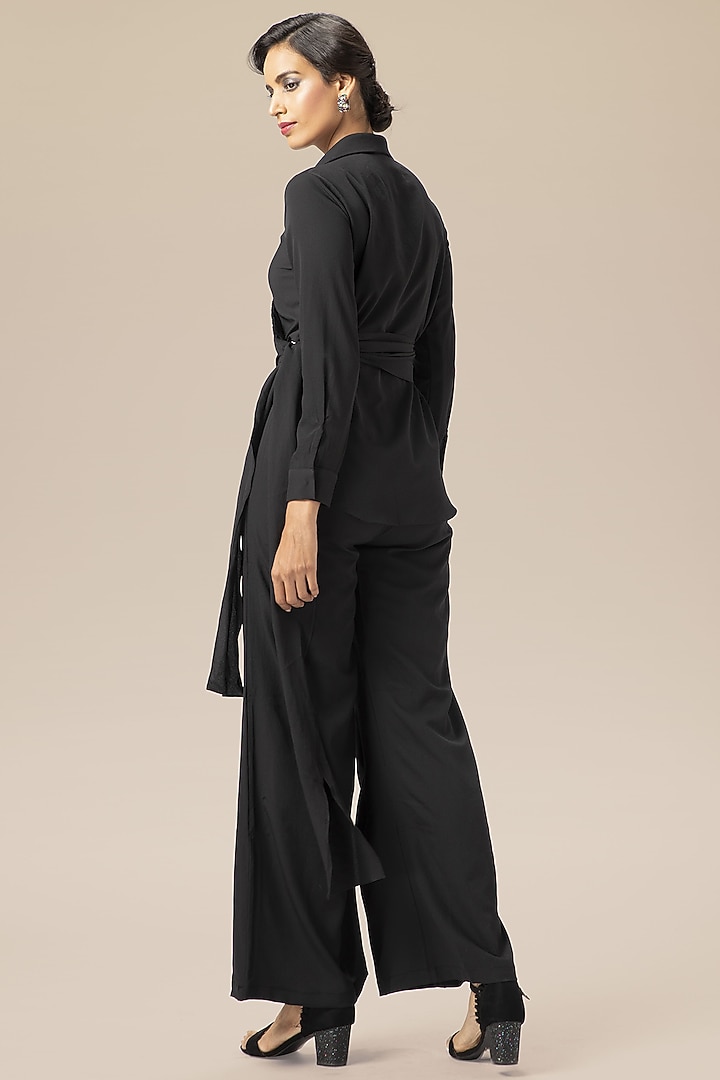 Black Wrap Shirt by Aakaar at Pernia's Pop Up Shop