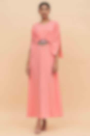 Pink Moss Crepe Summer Dress by Aakaar at Pernia's Pop Up Shop