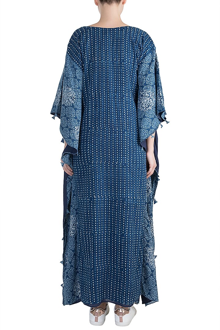 Indigo Blue Cotton Printed Kaftan
For Girls by Akashi- Kids at Pernia's Pop Up Shop