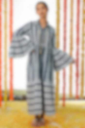 Indigo Blue Cotton Maxi Summer Dress by Akashi at Pernia's Pop Up Shop