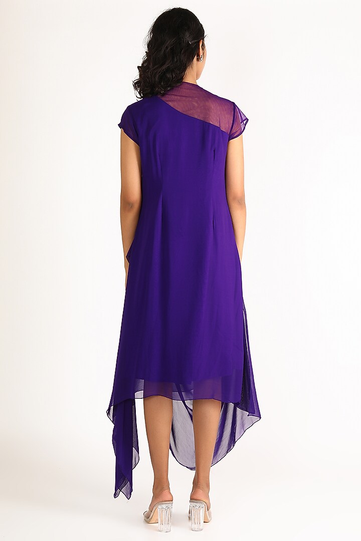 Purple Sequins Embroidered Dress by Aneekha Designs at Pernia's Pop Up Shop