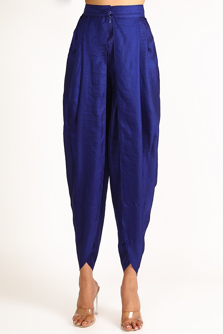 Ink Blue Embroidered Kurta Set by Aneekha Designs at Pernia's Pop Up Shop