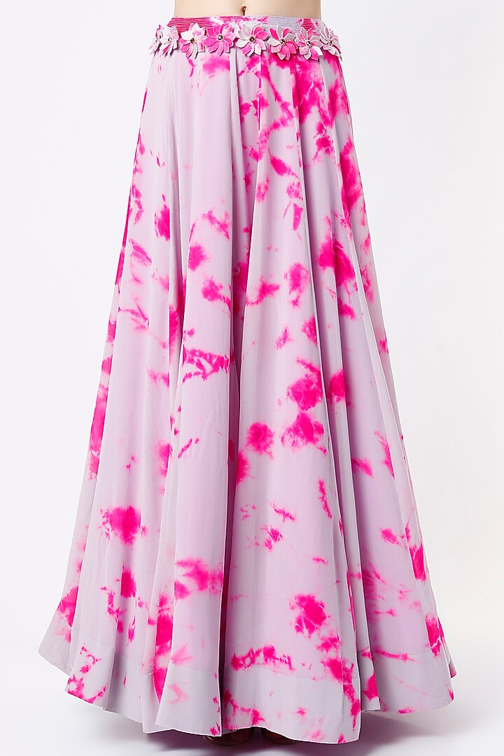 Lilac Printed Jacket Wedding Lehenga Set by Akanksha Gajria at Pernia's Pop Up Shop