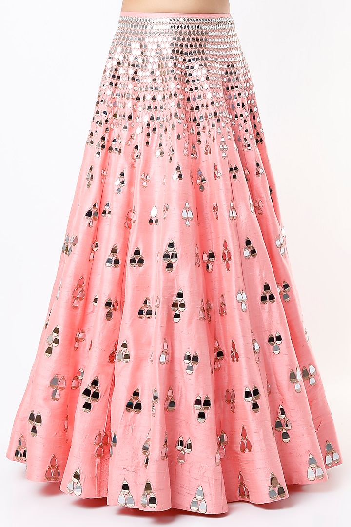 Peach Embellished Bridal Lehenga Set by Akanksha Gajria at Pernia's Pop Up Shop