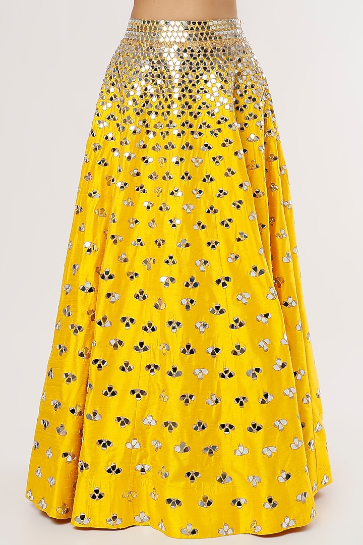 Citrus Yellow Embellished Bridal Lehenga Set by Akanksha Gajria at Pernia's Pop Up Shop