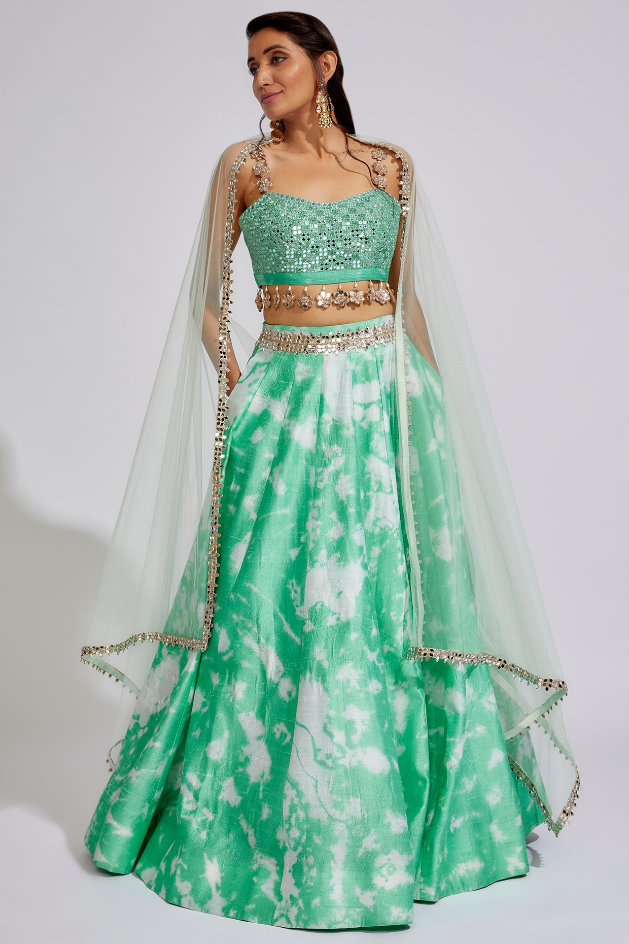 Buy Mint Green Lehenga Choli Sets for Women by FUSIONIC Online | Ajio.com