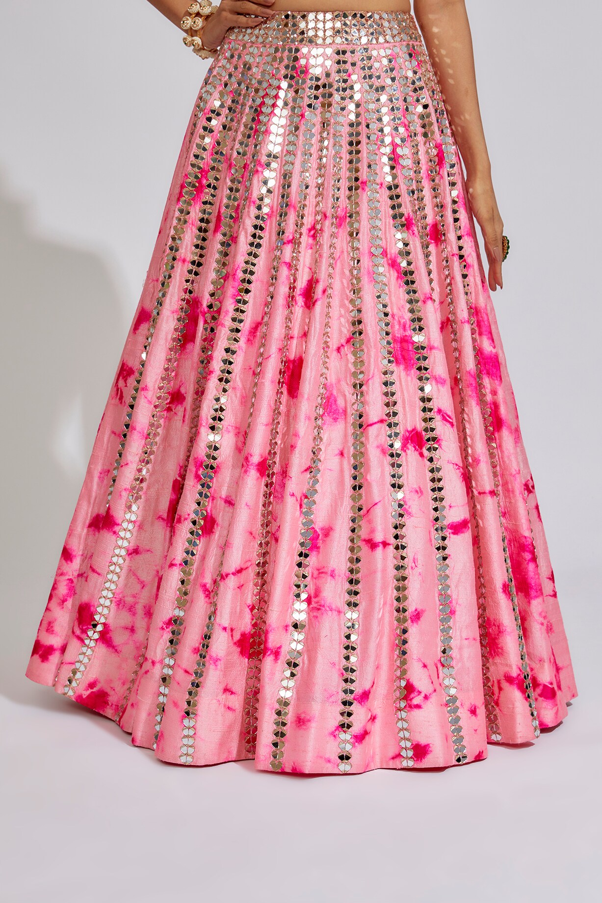Pink/Orange TIE 'N' DYE EMILY Lehenga Set.