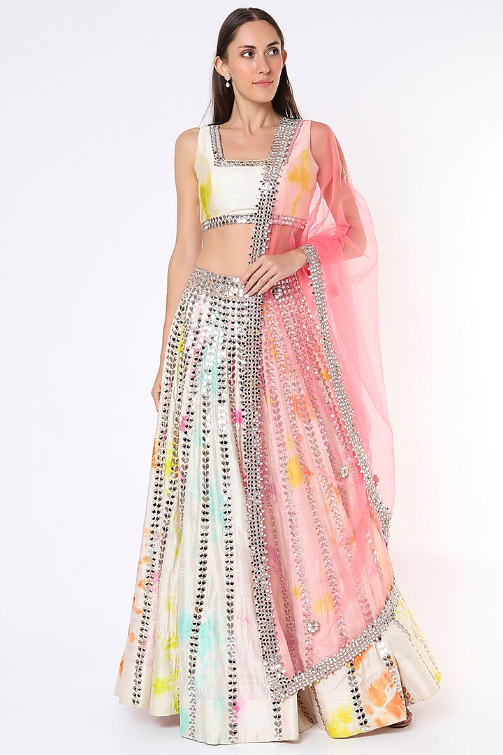 Multi-Colored Embellished Lehenga Set by Akanksha Gajria