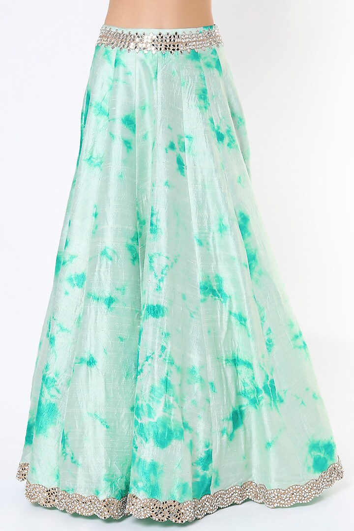 Mint Blue Embellished Wedding Lehenga Set by Akanksha Gajria at Pernia's Pop Up Shop