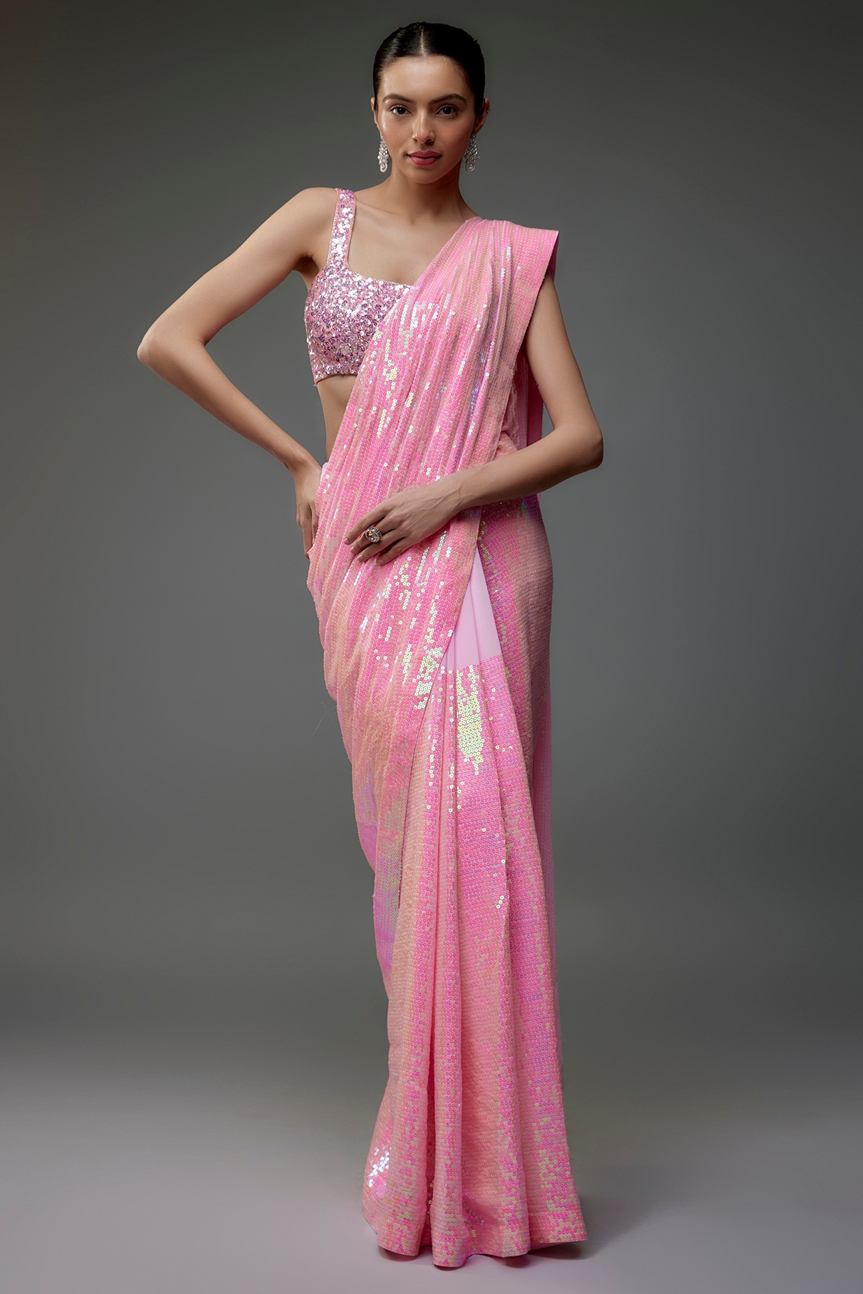 Pink Color Georgette Fabric Stylish Weaving Work Function Wear Saree | Saree  designs, Soft silk sarees, Raw silk fabric