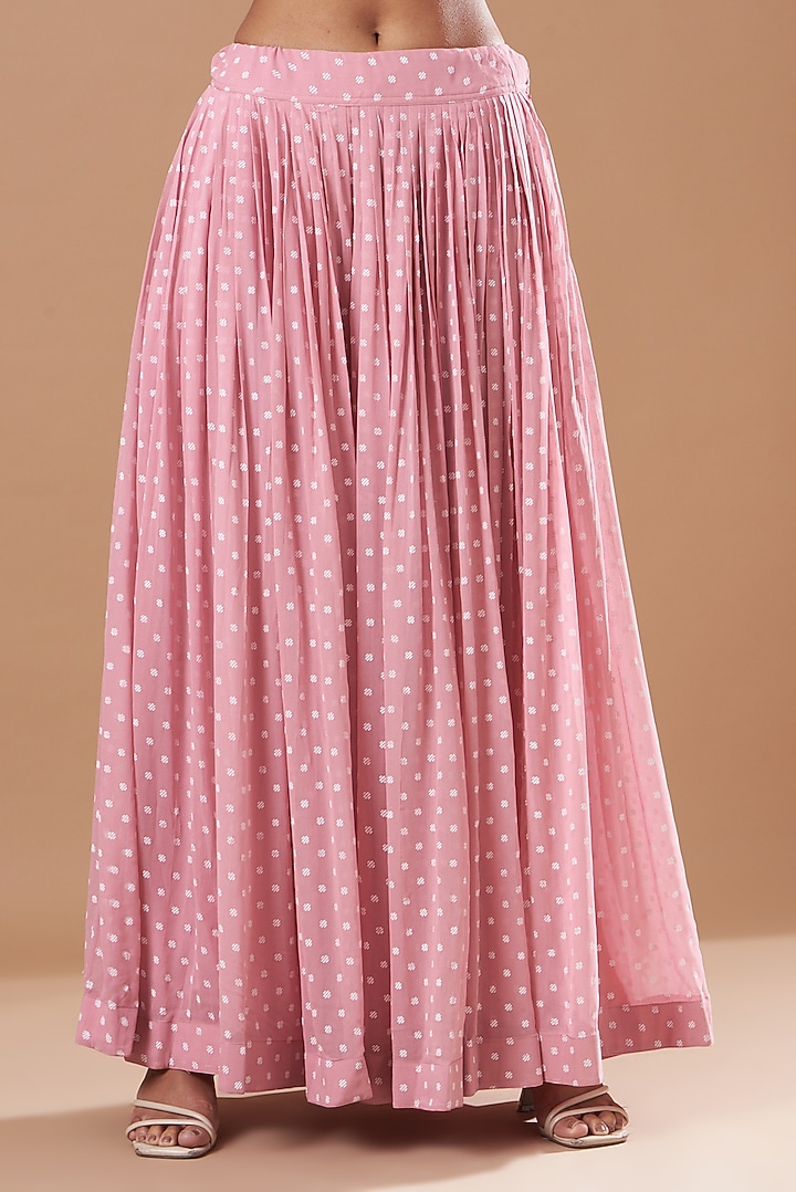 Blush Pink Embroidered Party Wear Sharara Set by Aksh at Pernia's Pop Up Shop