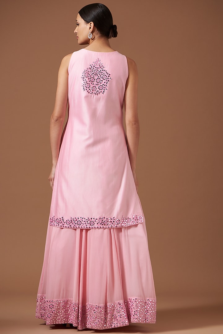 Lilac Chanderi Embroidered Kurta Set by AKSHAT JAIN at Pernia's Pop Up Shop