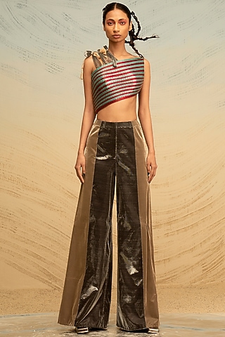 Silver & Gold Lurex Tulle Pants by Akhl