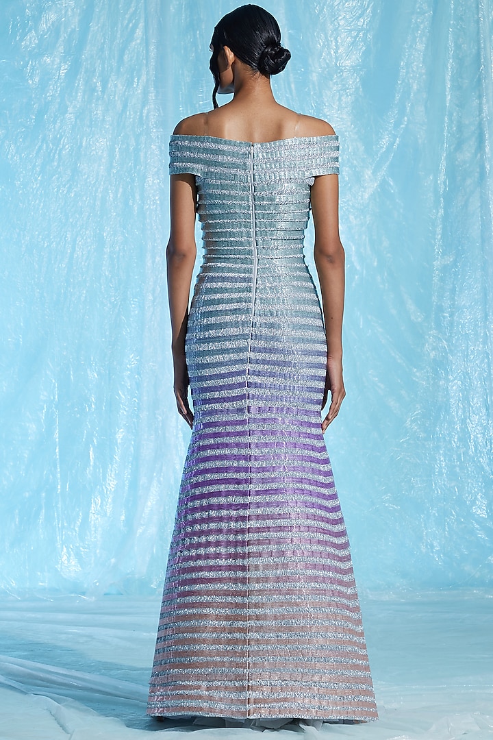 Multi-Colored Lurex Party Wear Dress by Akhl at Pernia's Pop Up Shop