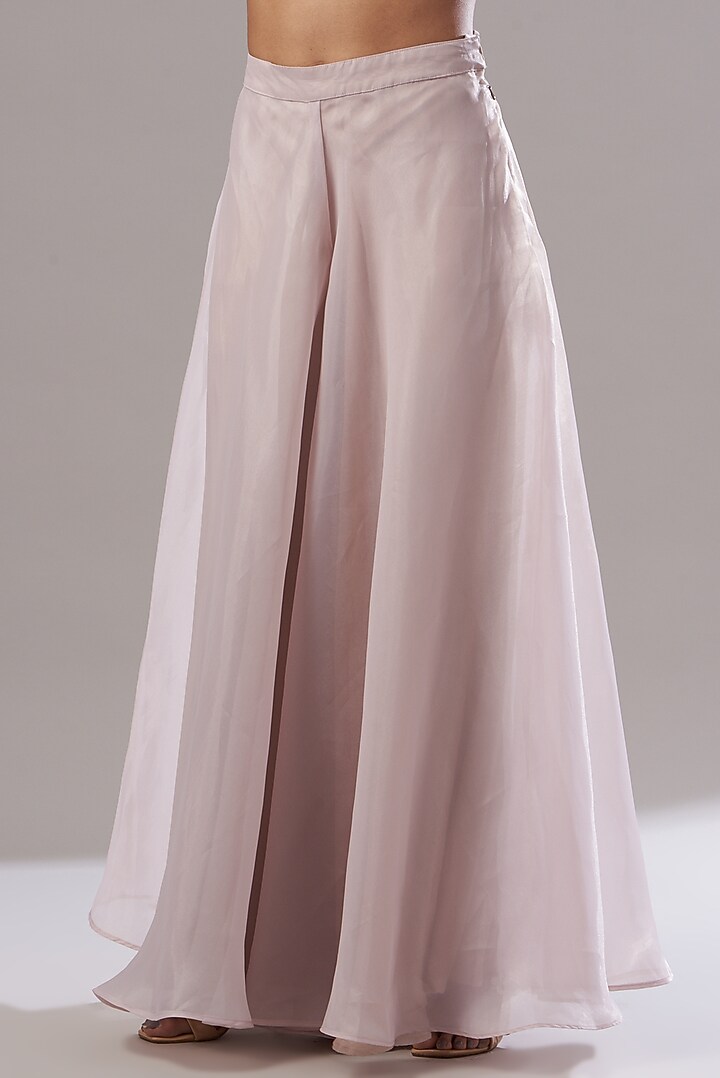 Mauve Organza Wedding Sharara Set by Akanksha Mago at Pernia's Pop Up Shop