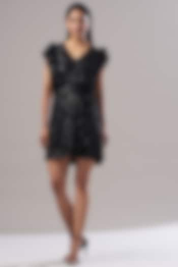 Black Sequinned Dress by Akanksha Mago at Pernia's Pop Up Shop