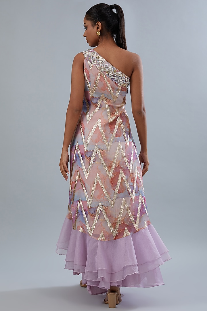 Lilac Organza Wedding Sharara Set by Akanksha Mago at Pernia's Pop Up Shop