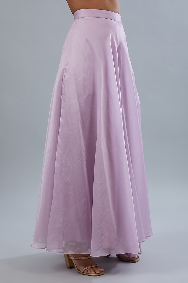 Lilac Organza Wedding Sharara Set by Akanksha Mago at Pernia's Pop Up Shop