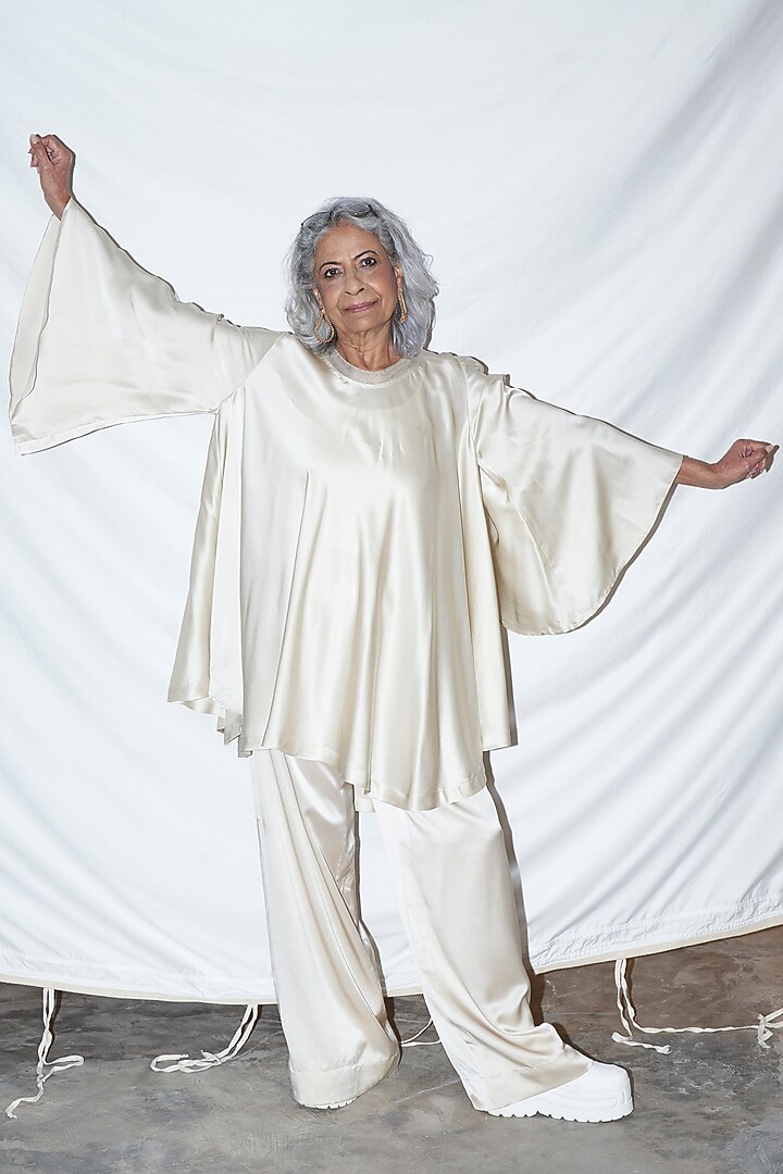 Ivory Bias Cut Tunic Set by AKOK at Pernia's Pop Up Shop