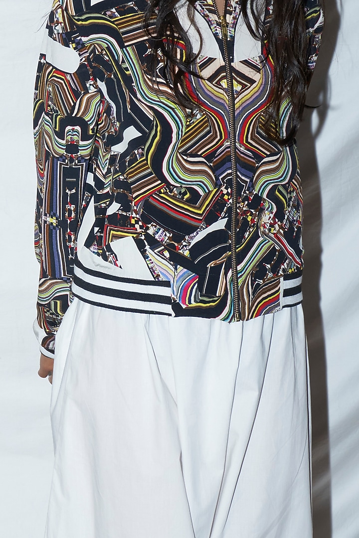 Multi Colored Printed Bomber Jacket by AKOK at Pernia's Pop Up Shop