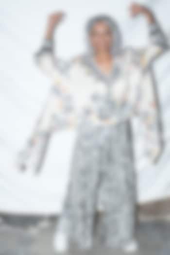 Black & White Printed Harem Pant Set by AKOK at Pernia's Pop Up Shop