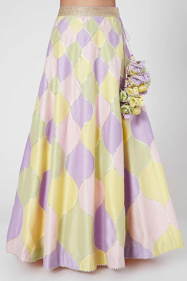 Mint & Purple Embroidered Wedding Lehenga Set by Avnni Kapur at Pernia's Pop Up Shop