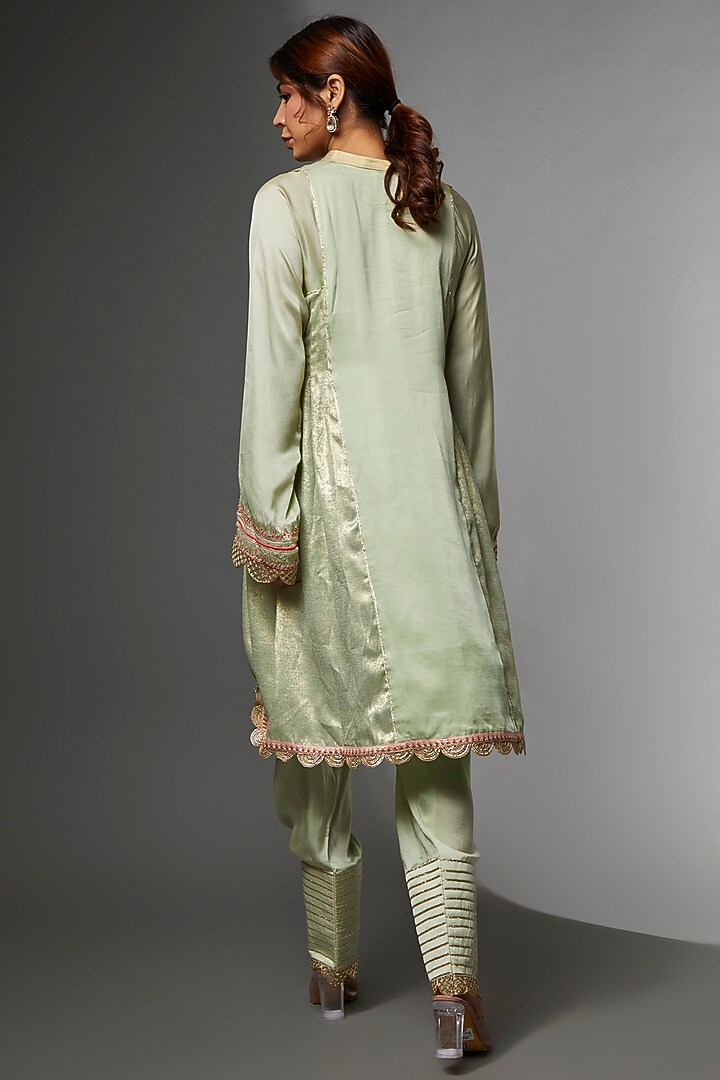 Pista Georgette & Modal Satin Printed Kurta Set by Avnni Kapur at Pernia's Pop Up Shop