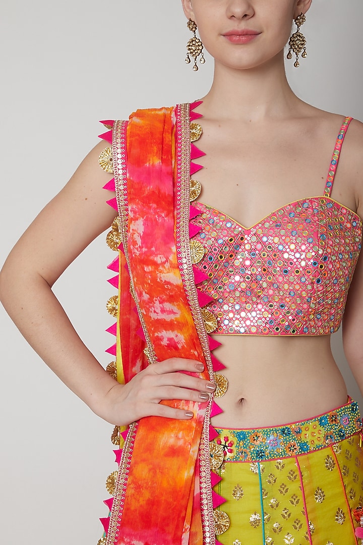 Yellow Embroidered Banarasi Wedding Lehenga Set by Avnni Kapur at Pernia's Pop Up Shop