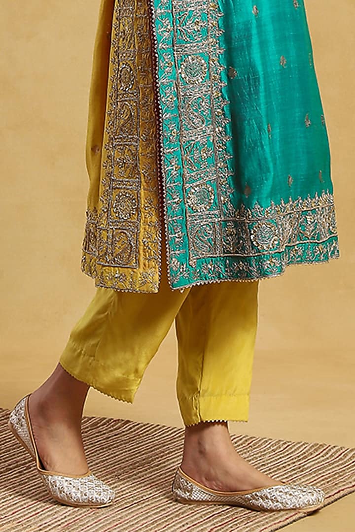 Multi-Colored Chinon Chiffon Kurta Set by Akriti by Ritika at Pernia's Pop Up Shop