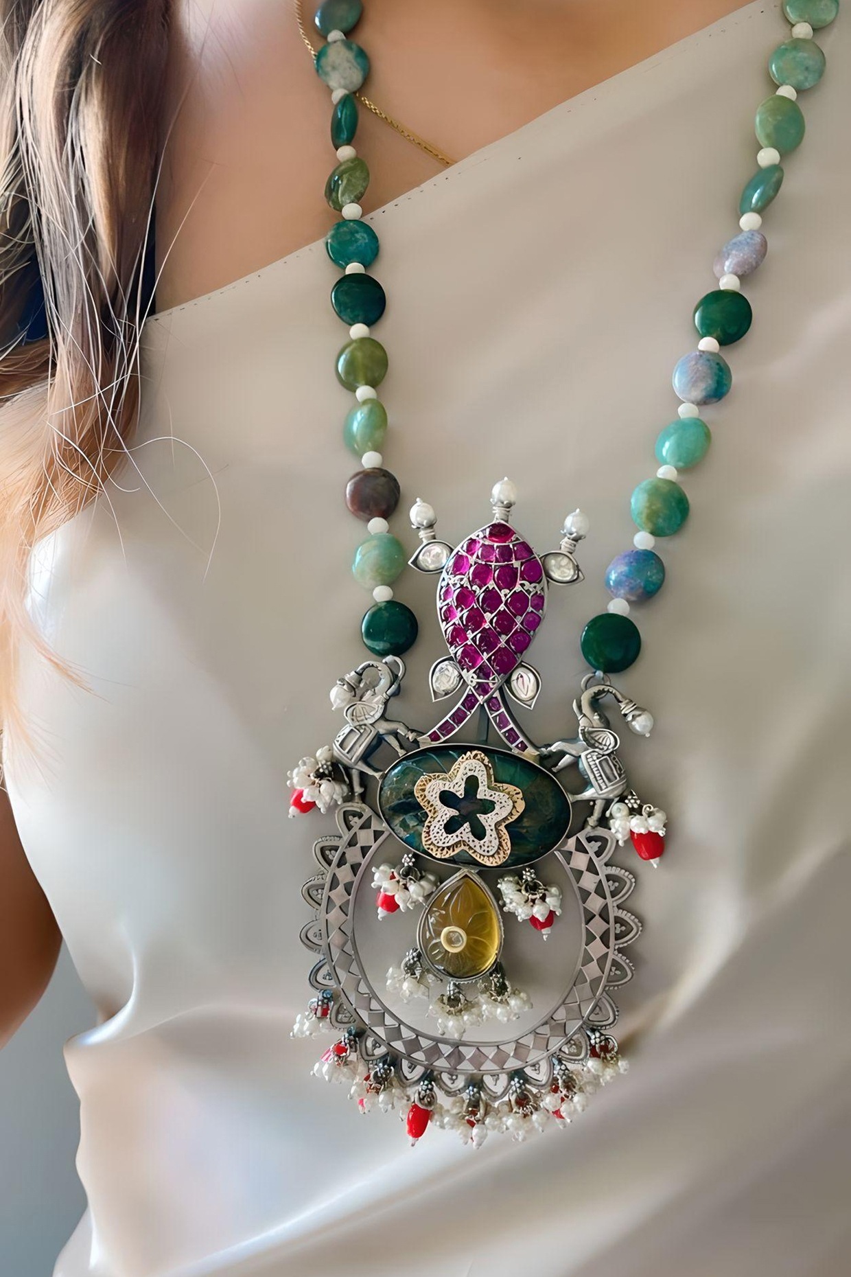 Malachite Gemstone Necklace — WE ARE ALL SMITH