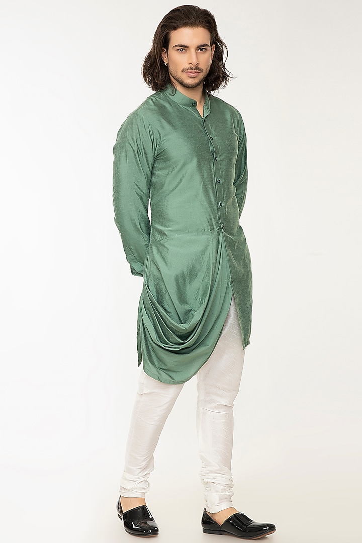 White Silk Cotton Printed Bundi Jacket Set by Attire by kunal & Sid j at Pernia's Pop Up Shop