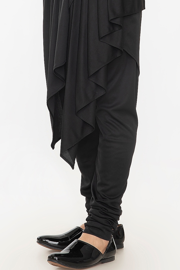 Grey Lycra Knit Bundi Jacket With Kurta Set by Attire by kunal & Sid j at Pernia's Pop Up Shop