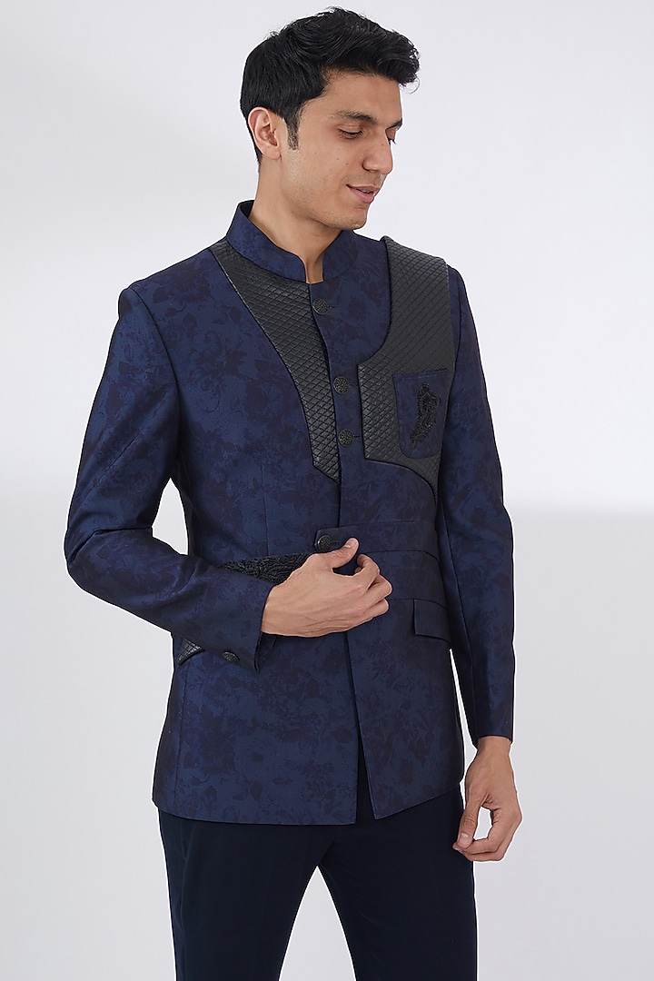 Blue Terylene Fabric Pant Set by Attire by kunal & Sid j at Pernia's Pop Up Shop