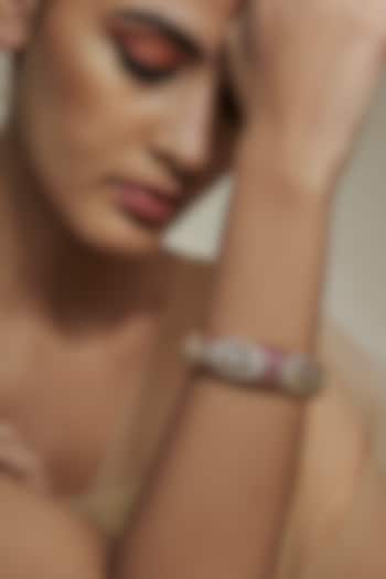 Gold Finish Kundan Polki Meenakari Kada by Akulya Jewels at Pernia's Pop Up Shop