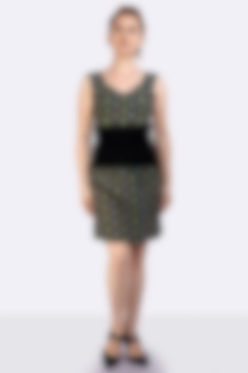 Black Printed Summer Dress by Anita kanwal studio at Pernia's Pop Up Shop