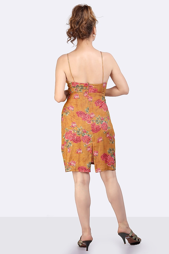 Capital Yellow Printed Summer Dress by Anita kanwal studio at Pernia's Pop Up Shop