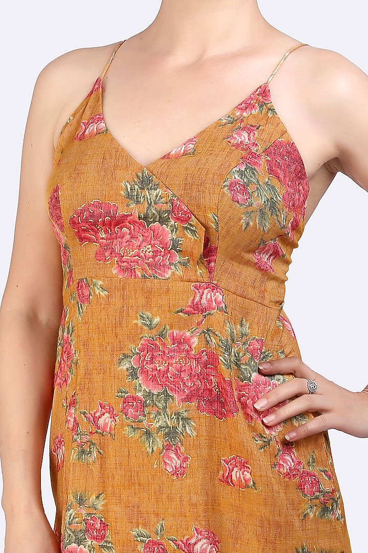 Capital Yellow Printed Summer Dress by Anita kanwal studio at Pernia's Pop Up Shop