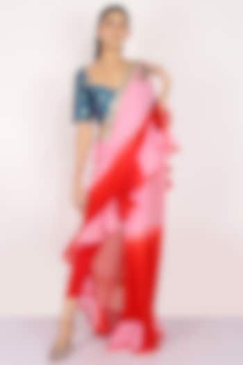 Pink Georgette Silk Foil Printed Saree Set

 by Anita kanwal studio
