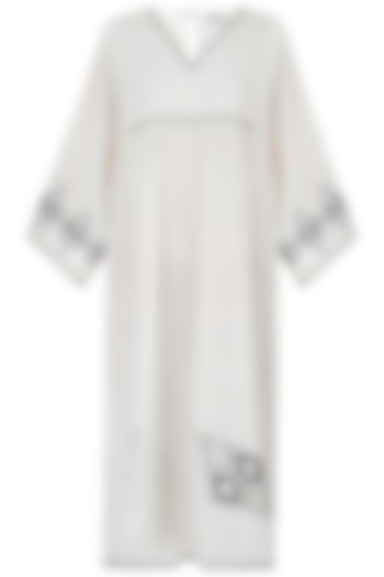 White embroidered midi dress by Akashi