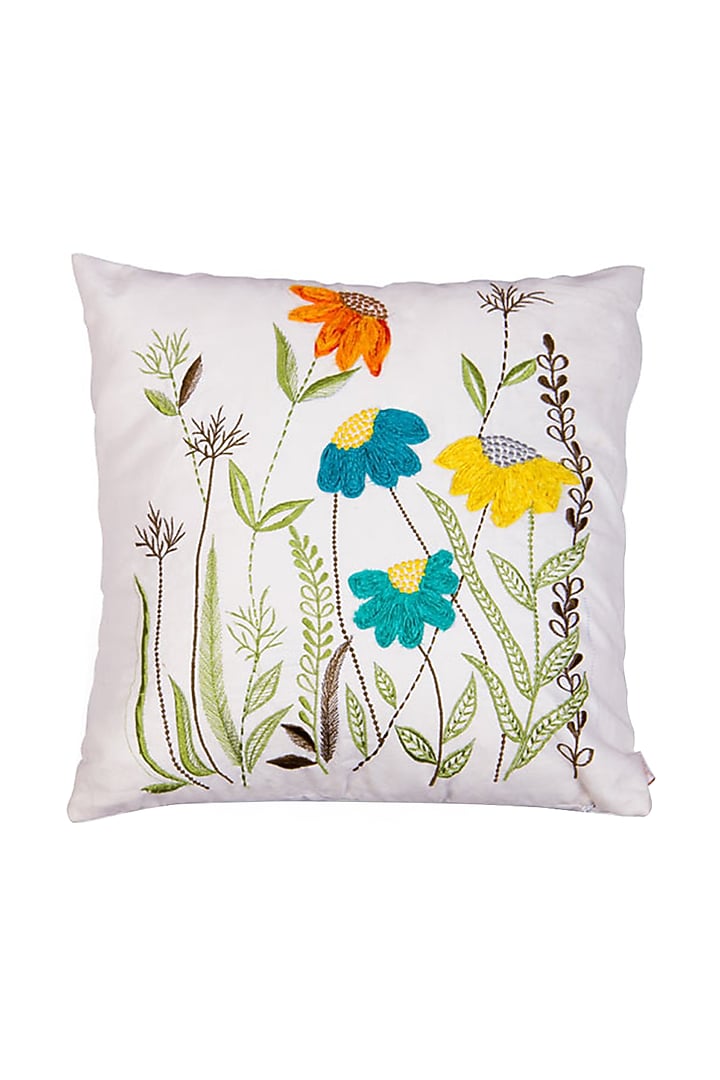 Spring Embroidered
Cushion Cover by ALCOVE at Pernia's Pop Up Shop