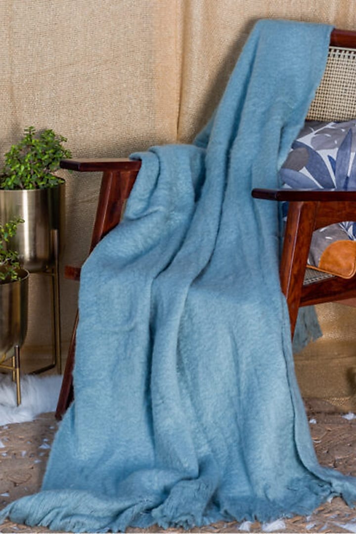Pale Turquoise Throw by ALCOVE