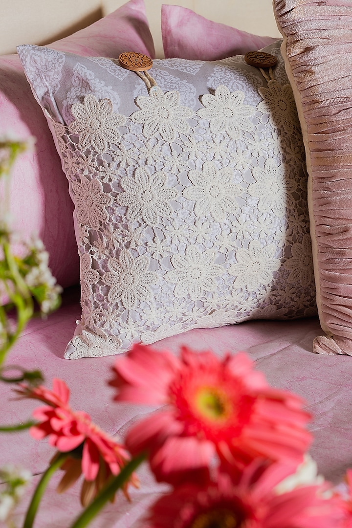 Crochet Lace Pocket
Cushion Cover by ALCOVE