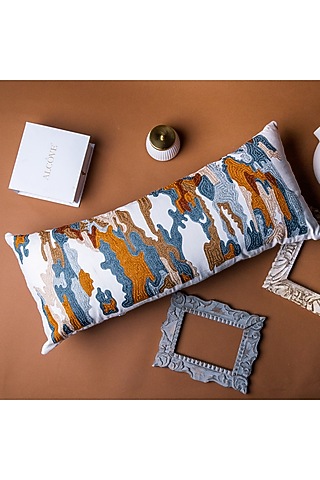 Off-White Lava Modern Cushion Cover by ALCOVE