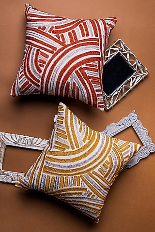 Red Rubia Cushion Cover by ALCOVE