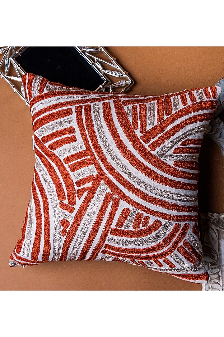 Red Rubia Cushion Cover by ALCOVE at Pernia's Pop Up Shop