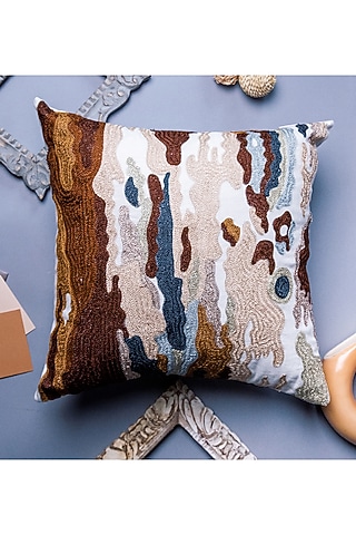 Off-White Timber Modern Cushion Cover by ALCOVE