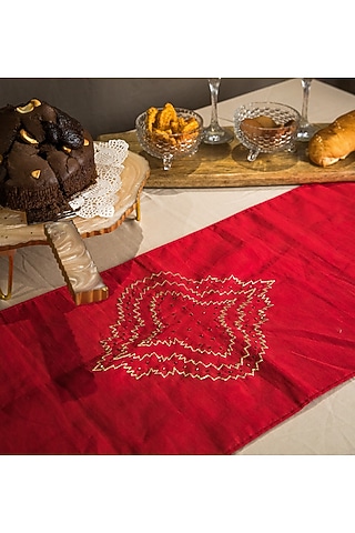 Red Geometric Runner by ALCOVE