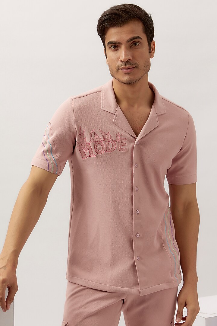 Pink Tetron Cotton Co-Ord Set by LA ADORE BY BHAVIK J BAFNA at Pernia's Pop Up Shop